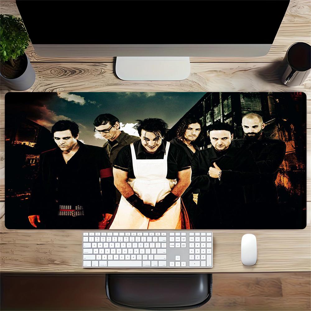 Dark Gothic Band Portrait Large Gaming Mouse Pad Nonslip Rubber Base Waterproof Desk Mat For Office Pc Laptop