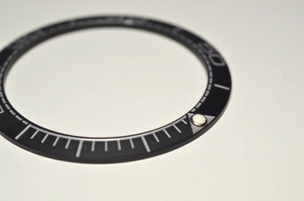 Aftermarket Bezel Black x Seiko Black Boy SKX007 SRPD SBSA 6309 [SEIKO Part] Insert, Slope, Ceramic, Silver, S-Master Type