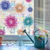 Laser-cut Iridescent Floral Home Décor Glass Door and Window Decorative Static Cling Stickers