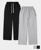 GRANDIOSITY [2Pack] Wide-Fit Training Elastic Waist Pants (3 Colors) [Non-Fleece Or Fleece]
