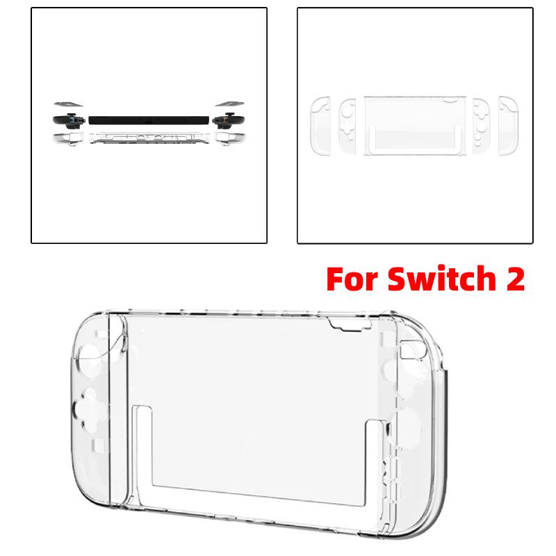 

Прозрачный чехол для Nintendo Switch 2 Раздельный защитный чехол-накладка Кристальная защита Защитный противоударный корпус Игровые аксессуары