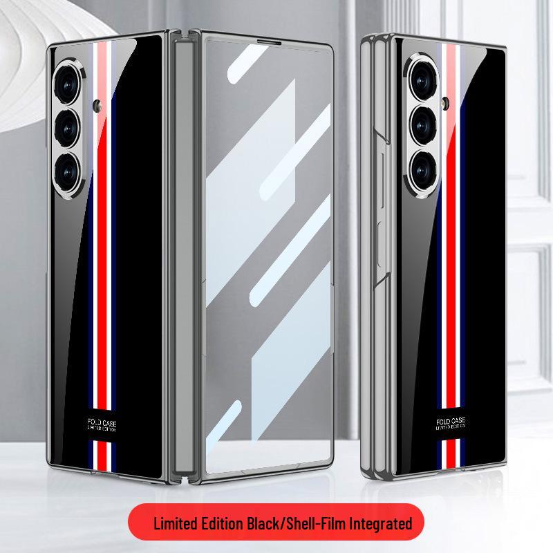 Heart of the World: Electroplated Samsung Z Fold7 Glass Case - Trendy, Simple Style Protective Cover