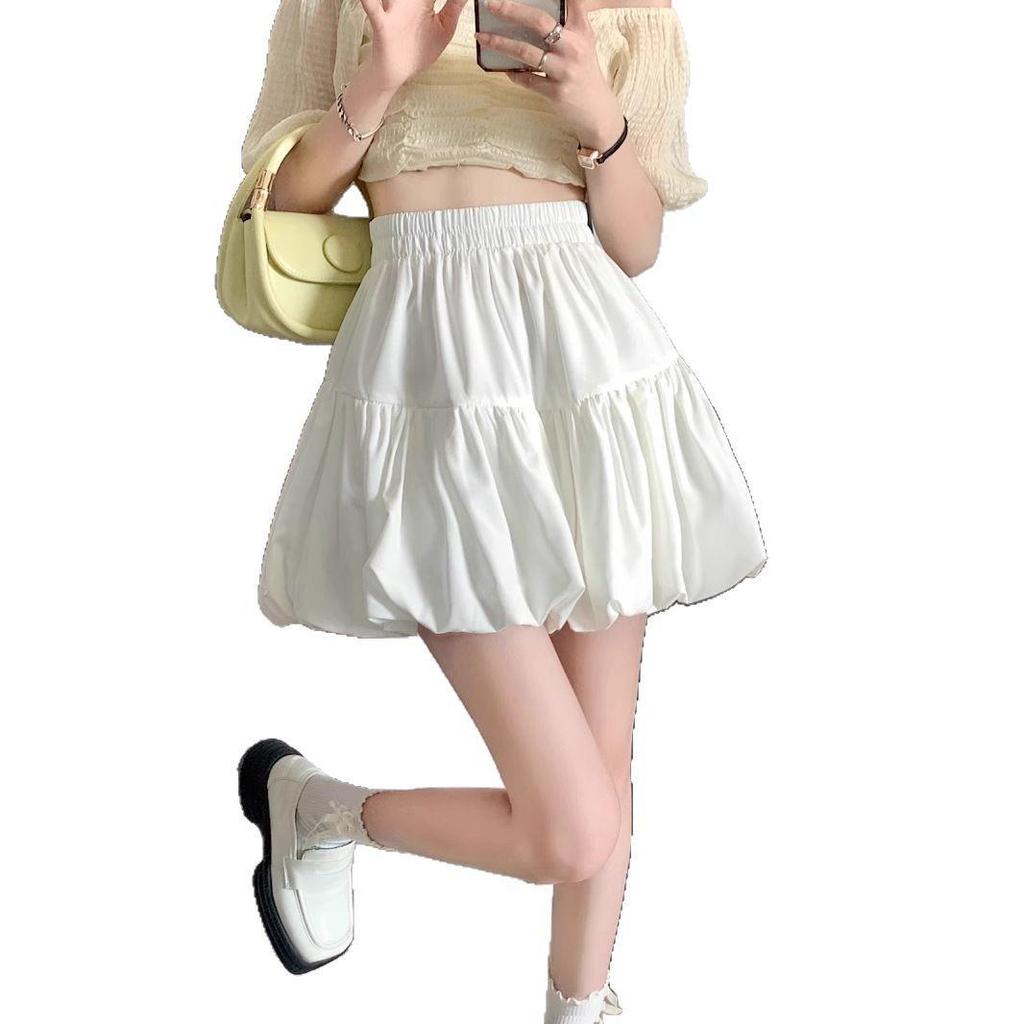 Women's High-Waist Pleated A-Line Summer Skort