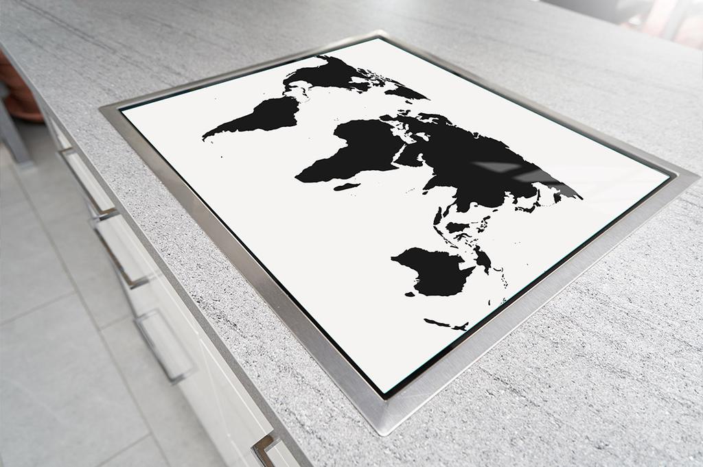 SZKLANA PŁYTA OCHRONNA NA KUCHENKĘ 70x52 MAPA