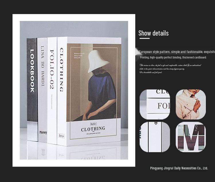 Minimalist Faux Book Decor for Living Room Display