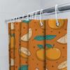 Bright Orange Fruit Shower Curtain Decor Lemon Slice Whole Orange Print Water-Resistant Fabric For Bathroom Diy Home Dcor