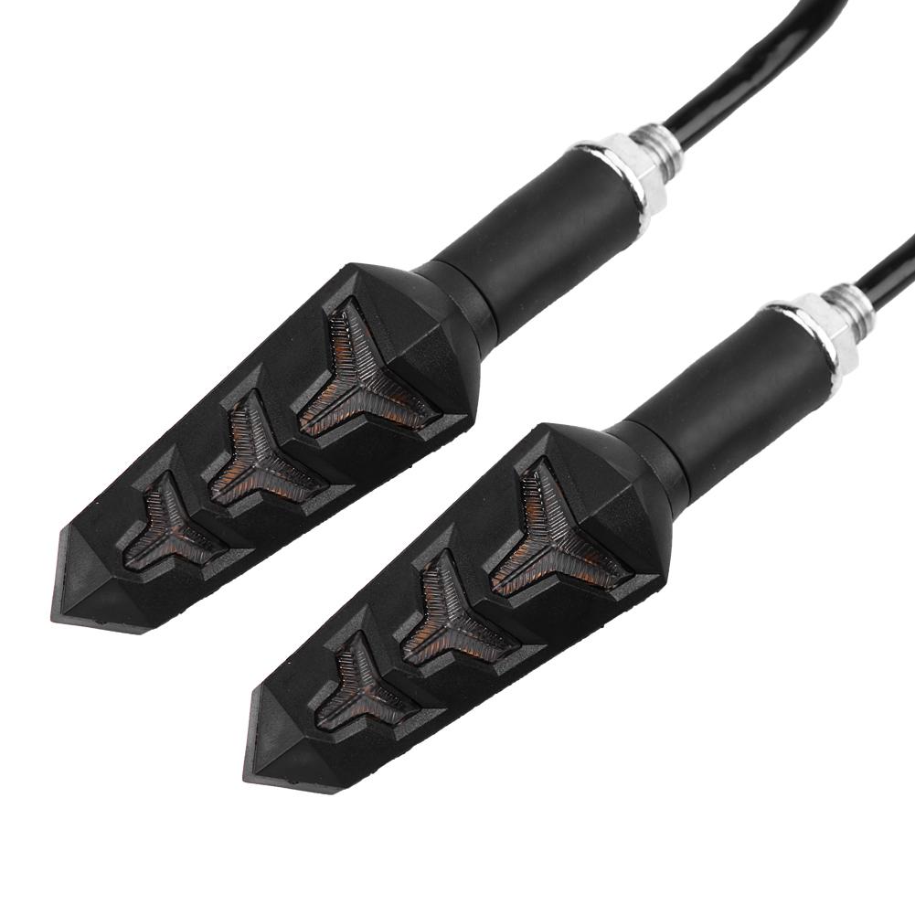 Pair of Motorcycle Y Shaped Turn Signal LED Lights Indicator Lamp Universal