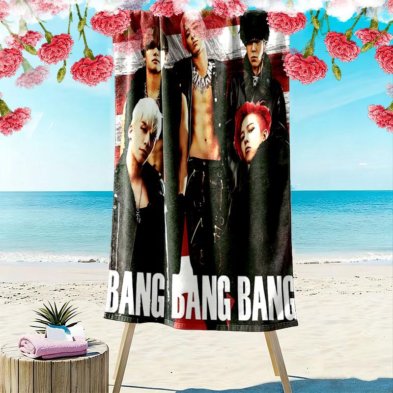 Bigbang Print Beach Towel, Large Soft Quick Dry Towel for Beach Camping Swimming