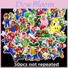 Vibrant 50 Pcs Cartoon Super Mario Stickers For Children Waterproof Game Decals