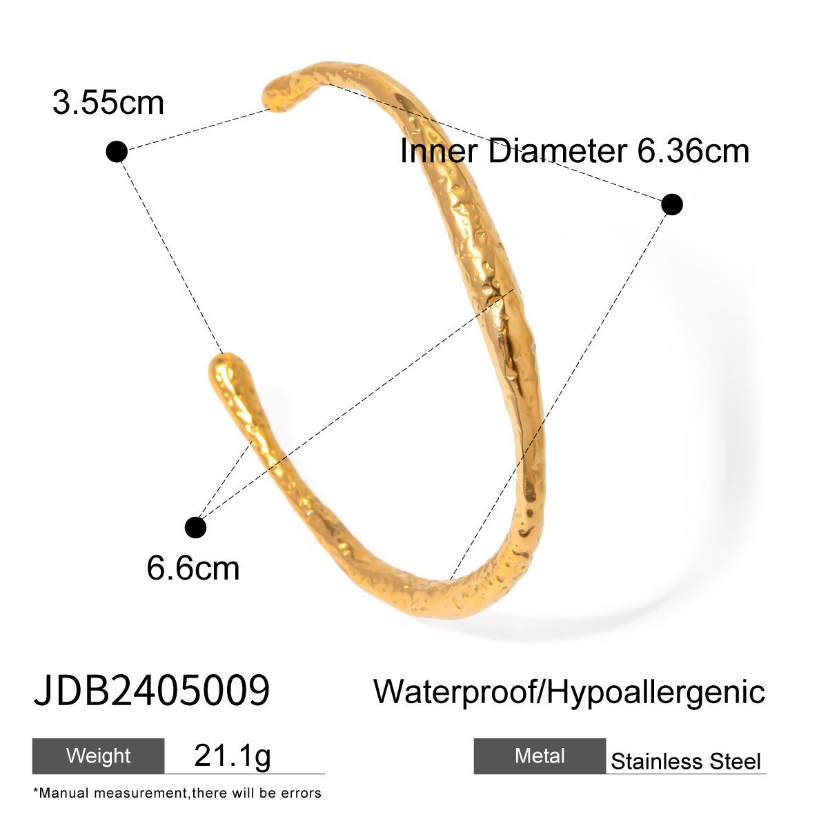 

JYL TS Bracelet Bangle Irregular Texture Minimalist Design Fosters Creativity & Balance JDB2405009 варення jazzberry кольору