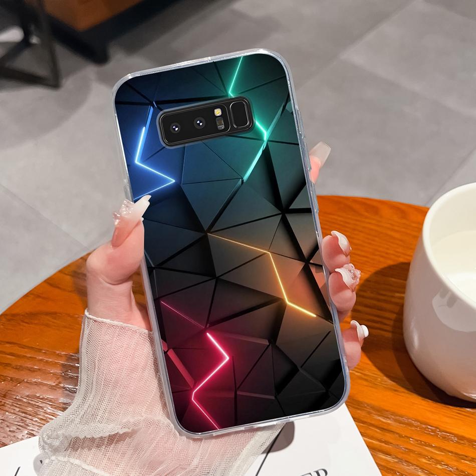 For Samsung Galaxy Note 8 9 20 Phone Cases Creative Soft TPU Silicone Clear Anti Drop Back Cover For Samsung Note8 Note9 Note20