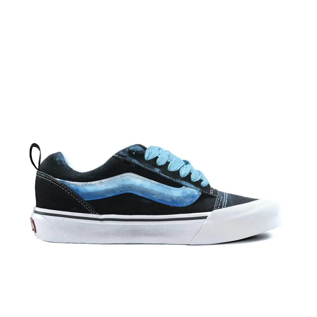 Vans Knu Skool Fabric Abrasion Resistant Abrasion Resistant Low top Skateboard Shoes Unisex Blue VN0009QC6BT1(Team613-)