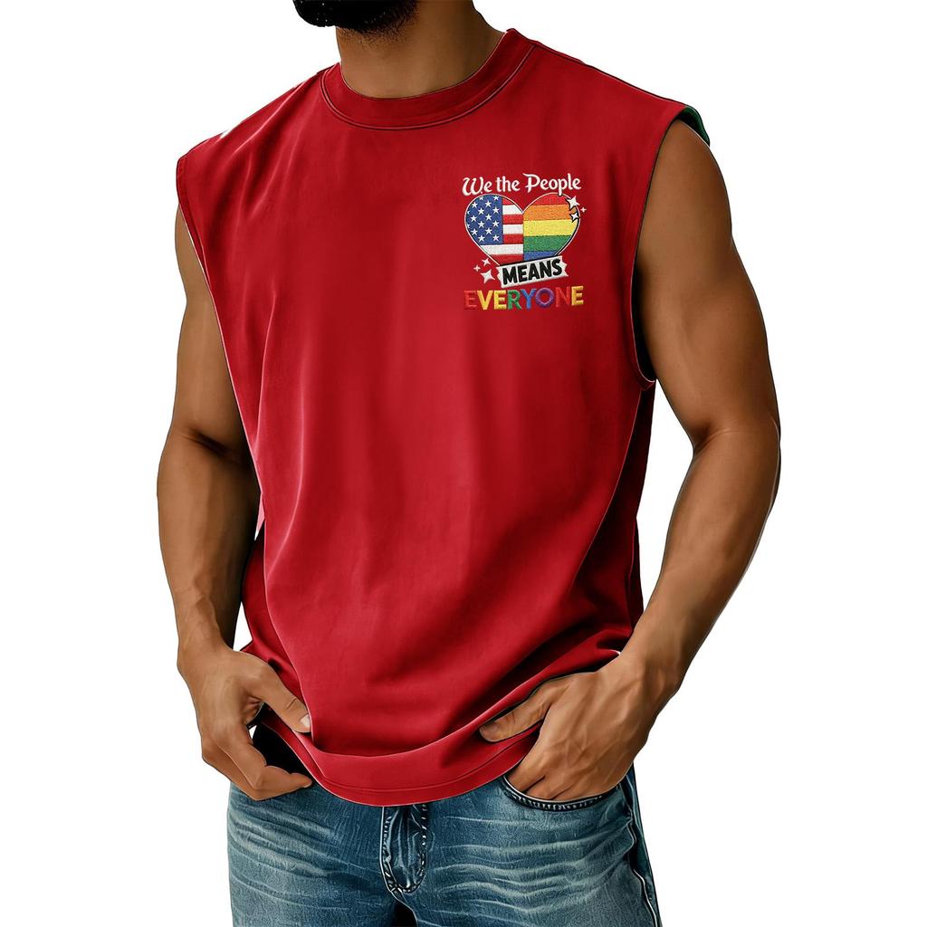 Men's Casual Independence Day Printed Tank Top