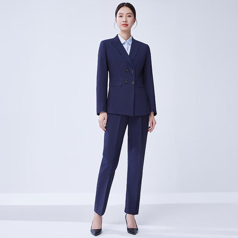 Toluoman Unisex Double-Breasted Business Suit Set