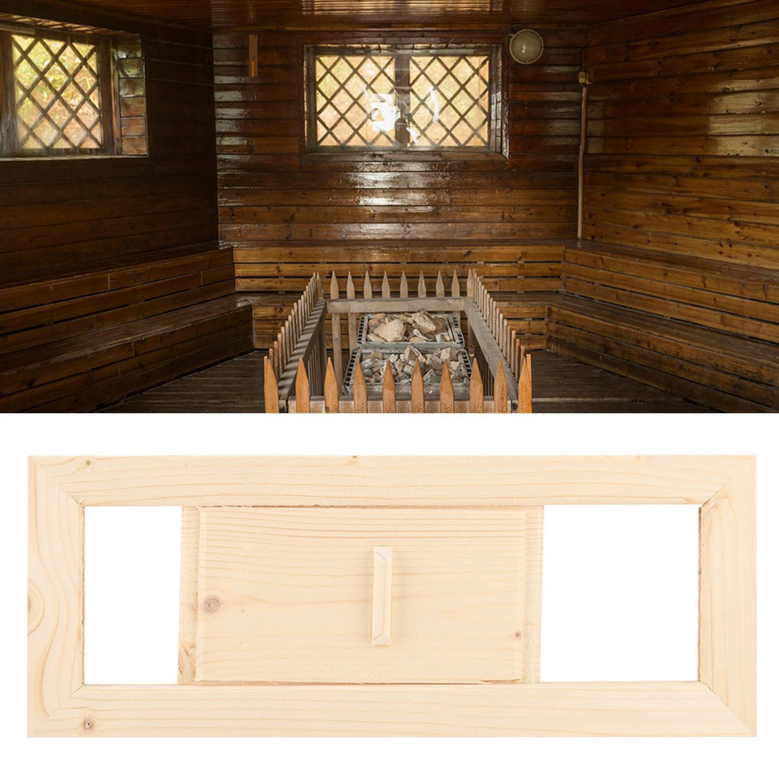 

Wooden Rectangle Air Vent Grille Ventilation Steam Room Sauna Accessory