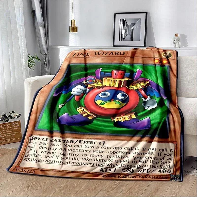 Anime Yu Gi Oh karciany koc do rzucania niebieskie oczy biały smok Anime Cartoon miękki pluszowy koc sypialnia narzuta Home Decor