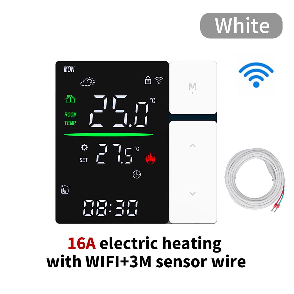 WiFi Home Smart Backlight Battery Wired Thermostat Water Floor Heating Controller Child Lock for Home Intelligent Accessories