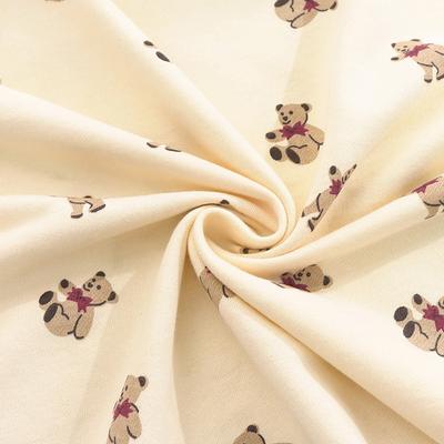 90x50cm/180x100cm Little Bear 100% Cotton Printed Knitted Fabric For Children's Clothing, Hoodies Handmade DIY Fabrics YHTJ0088