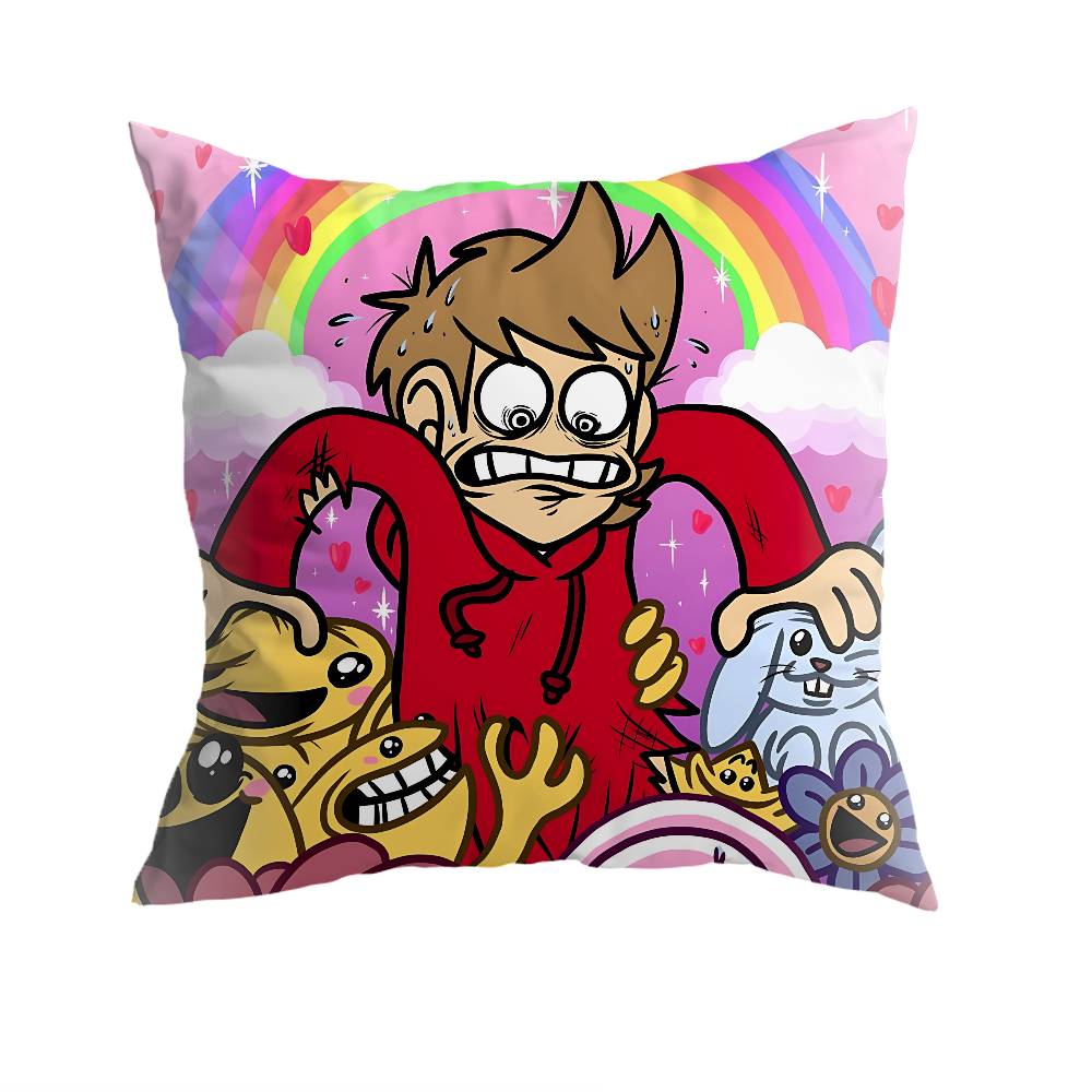 Anime Eddsworld Tord Pillow Case Sofa Living Room Bedroom Headboard Backrest Cushion Square Cushion Nap Time