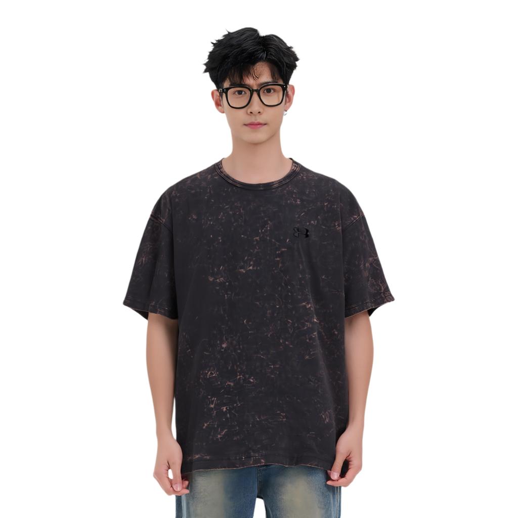 Under Armour Water Wash Brand Logo Embroidered Comfortable Casual Short Sleeve T-Shirt Men T-Shirts Medium-Coal-Gray 1389362-016