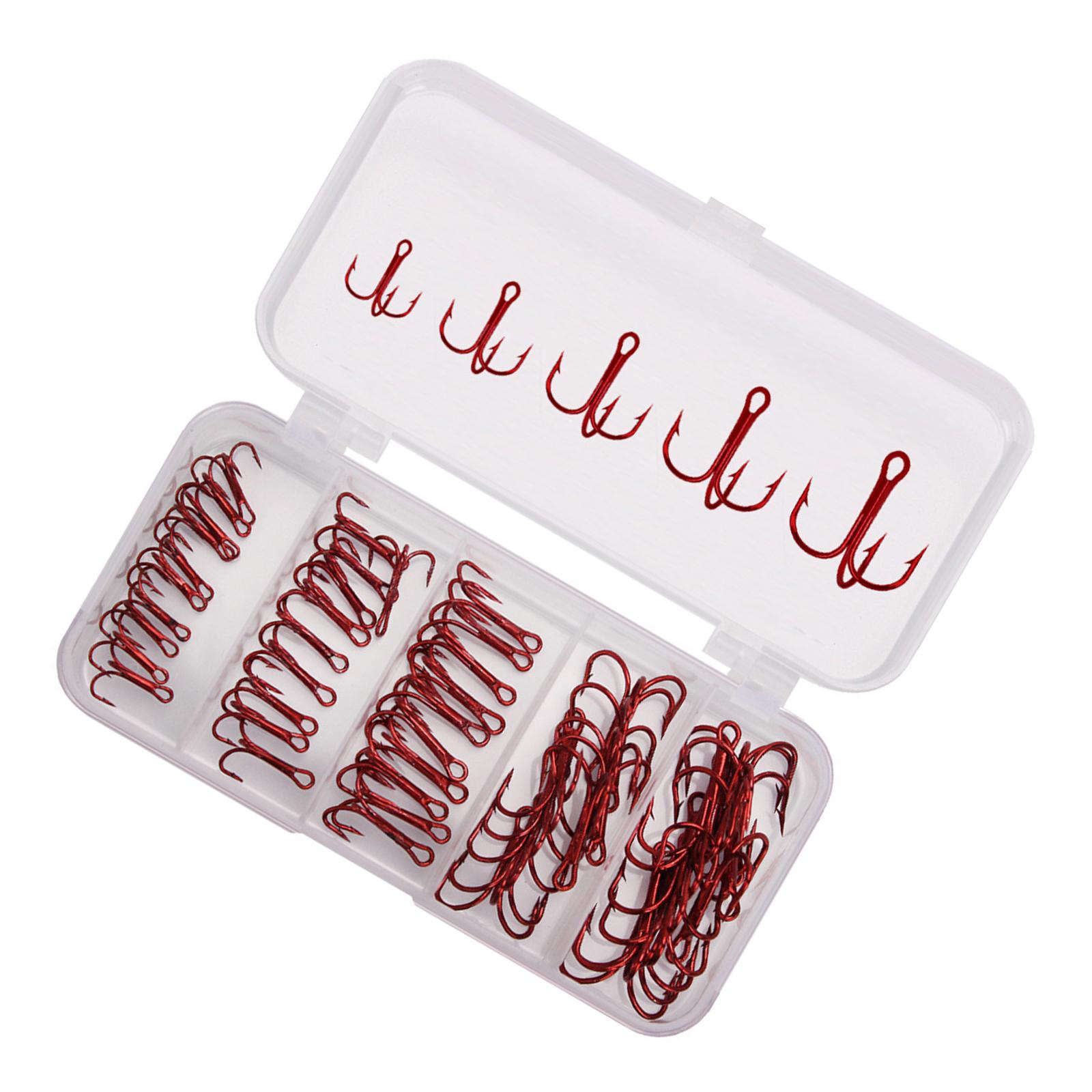 

50 шт. Рыболовный тройной крючок с бородкой Острый Крючок для морской рыбалки Высокопрочный Крючок для соленой воды Рыболовная деталь Долговечный