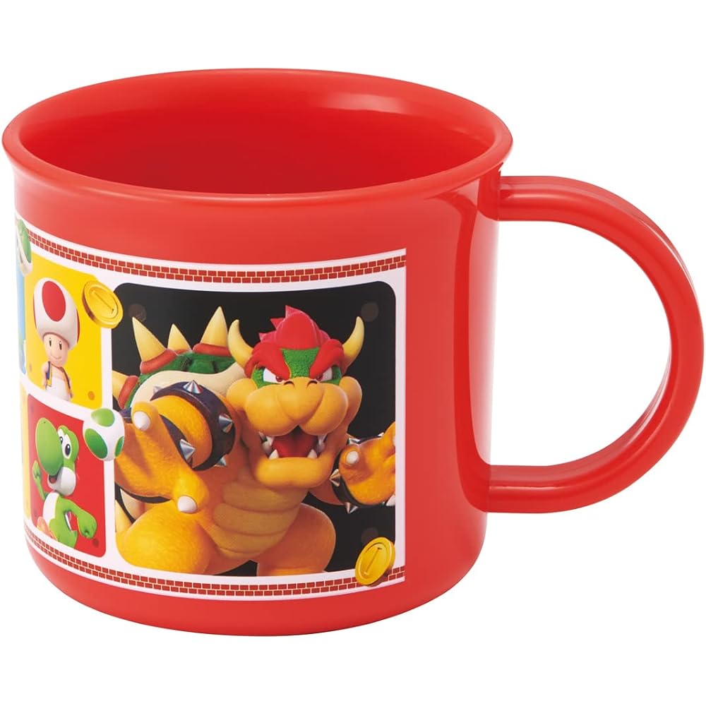 Skater (Skater) Cup, Kids, Plastic Lunch Box, 200ml, Dishwasher Safe, Made in Japan, Super Mario ...