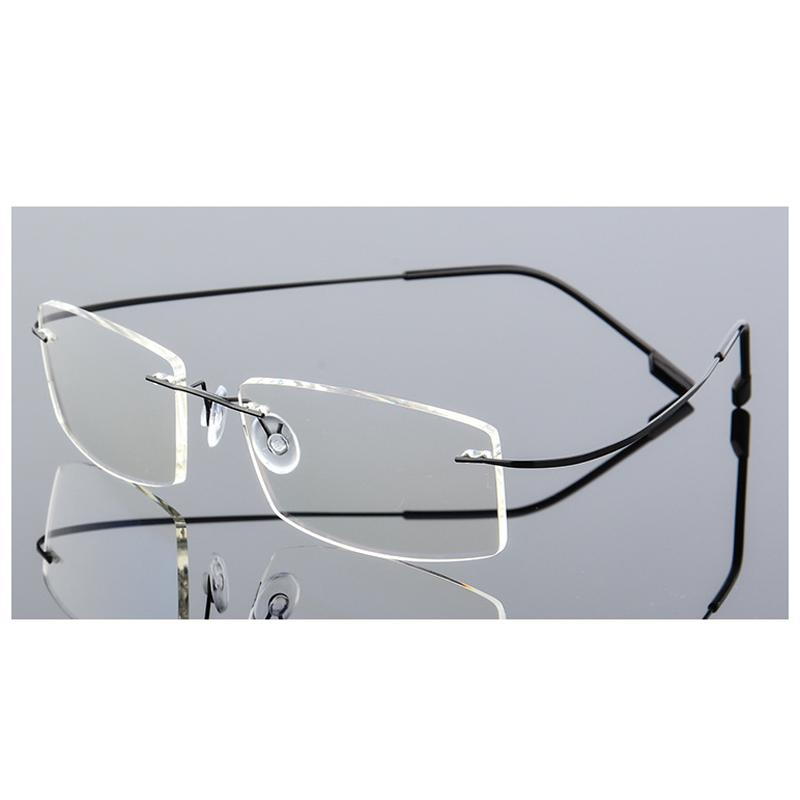 Ultra Hafif Kaplama Çerçevesiz Miyopi Gözlükleri -1,0 -1,5 -2,0 ila -5,0, Çerçevesiz Süper Hafif Paslanmaz Çelik Hipermetrop +1,0 +2,0 +4,0