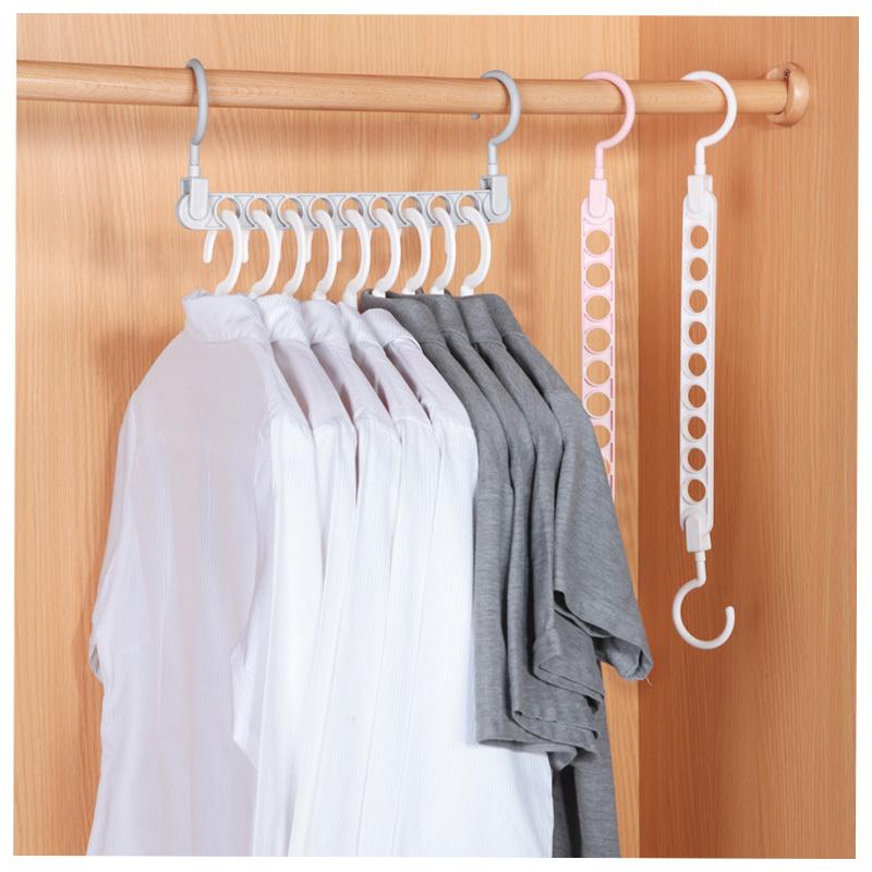 9 Hole Magic Hanger Creative Multi-functional Hanger Household Internet Popular Magic Storage Artifact Non-slip Drying Rack