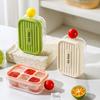 6 Compartments Ice Cube Maker, Ice Cube Mold with Sealed Flip Cover, Easy Demolding Food Grade Stackable Design Ice Tray