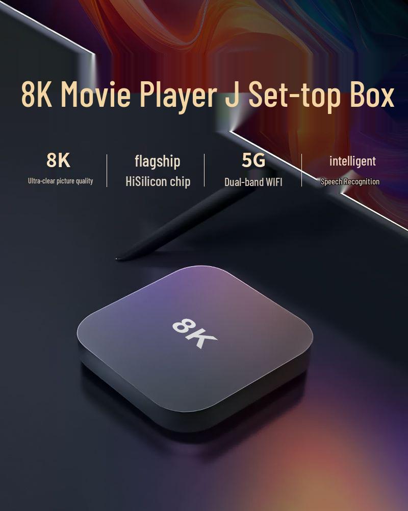 8K HD Smart Voice TV Box mit WiFi & Bluetooth - Neues Modell, 5G-kompatibel