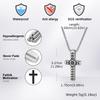 Vintage Cross Necklace for Men,Stainless Steel Cross Pendant Necklace,New Stylish Faith Prayer Jewelry
