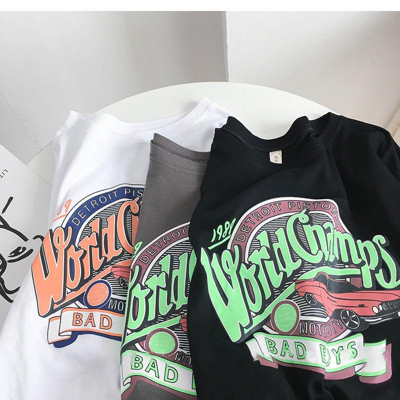 Cotton Long Sleeve T-shirt Personalized Printed Casual Comfortable Loose Hoodies Short Sweater