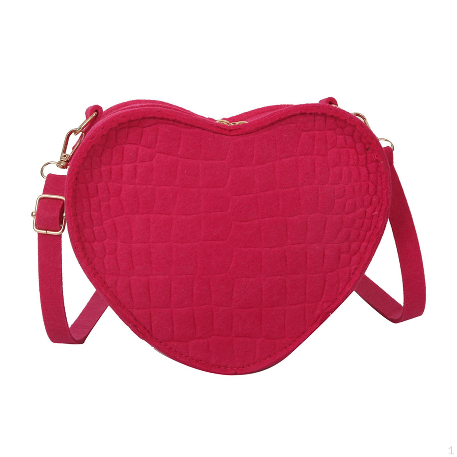

Chic Heart Crossbody Purse for Special Occasions рожевий червоний колір