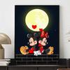 Disney Diamond Painting 5D Mickey and Minnie Moonlit Romantic Illustration Cartoon Movie Cross Stitch Embroidery Handmade Gift Home Decoration