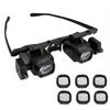 With LED Lights Watch Repair Magnifier Head Eye Glasses Loupe Lens  For Watch Repair and Jewelry