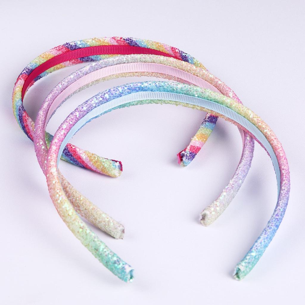 1 Stück Niedliche Herz Stern Stirnbänder Mädchen Glitzer Regenbogen Haarbänder Kinder Kinder Party Dekoration Haarschmuck