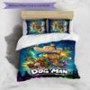Dog Man 3pcs Bedding Set Duvet Cover Closure Includes 1 Duvet Cover & 2 Pillowcases for All Seasons Bedroom Home Dorm Decor