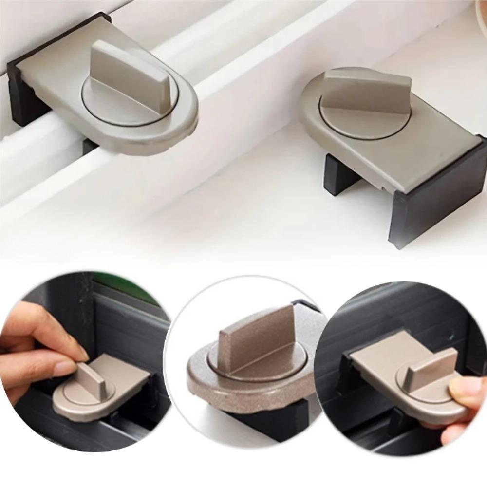 4PCS Sliding Window Lock Sash Stopper Cabinet Locks Straps Door Restrictor Baby Kids Child Safety Anti-Theft Home Security