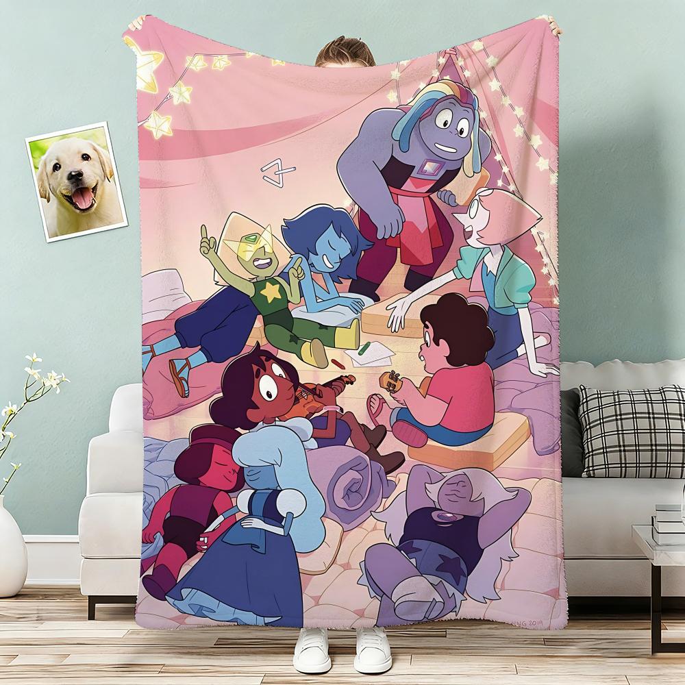 Steven Universe Retro Kraft Throw Lightweight G Flannel Blanket Soft Skinfriendly for Summer Cooling