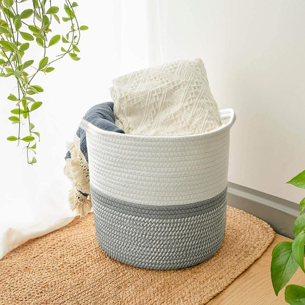 Rope Laundry Large Dirty Clothes Bag Storage Bucket Washing Basket for Diaper