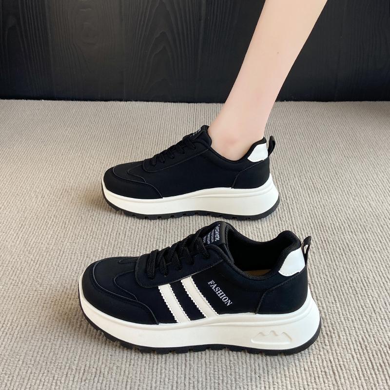 Fashiable Best Selling New Comfortable Women s Shoes Spring and Autumn Elegant Lace Up Sexy Running Sports and Leisure Shoes 35 чёрный