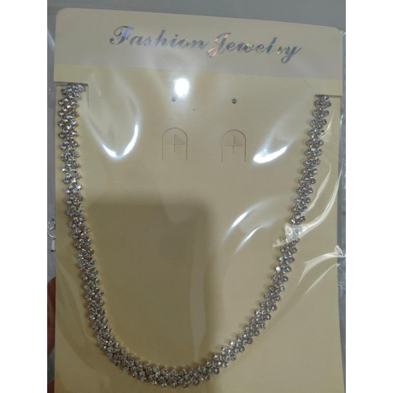 Lady's Sweet Necklace, Ear Ring and Bracelet. Unique Collar, Trendy and Fashionable, Versatile Neck Chain.