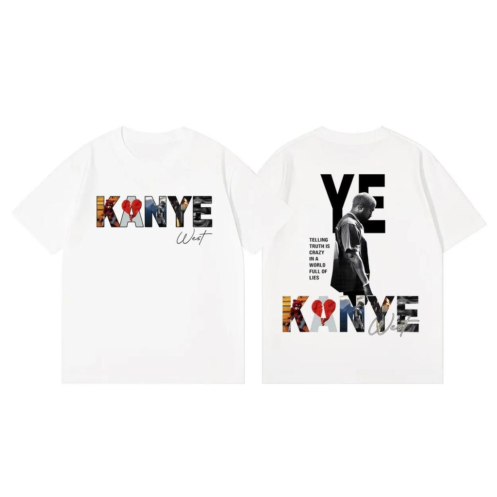 Summer Casual Loose Cotton Short Sleeve Tshirt Rapper Kanye West Tour 2026 Tshirts Unisex Women Fashion Trend Hip Hop T Shirts