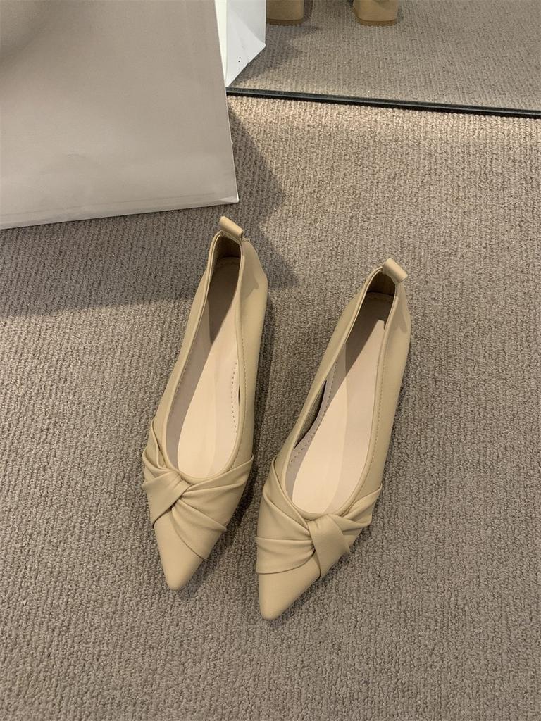 Pointed Toe Women's Shoes 2025 New Medium Heel Pumps Wrinkled Comfort High Heels Chunky Heel Elegant Party Women's Shoes