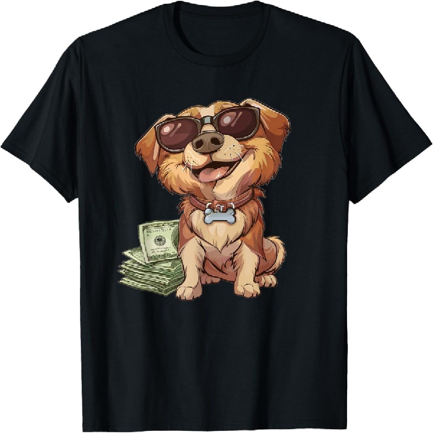 Cartoon Money Dog Men Women Kids T-Shirt XXXXXL разноцветный