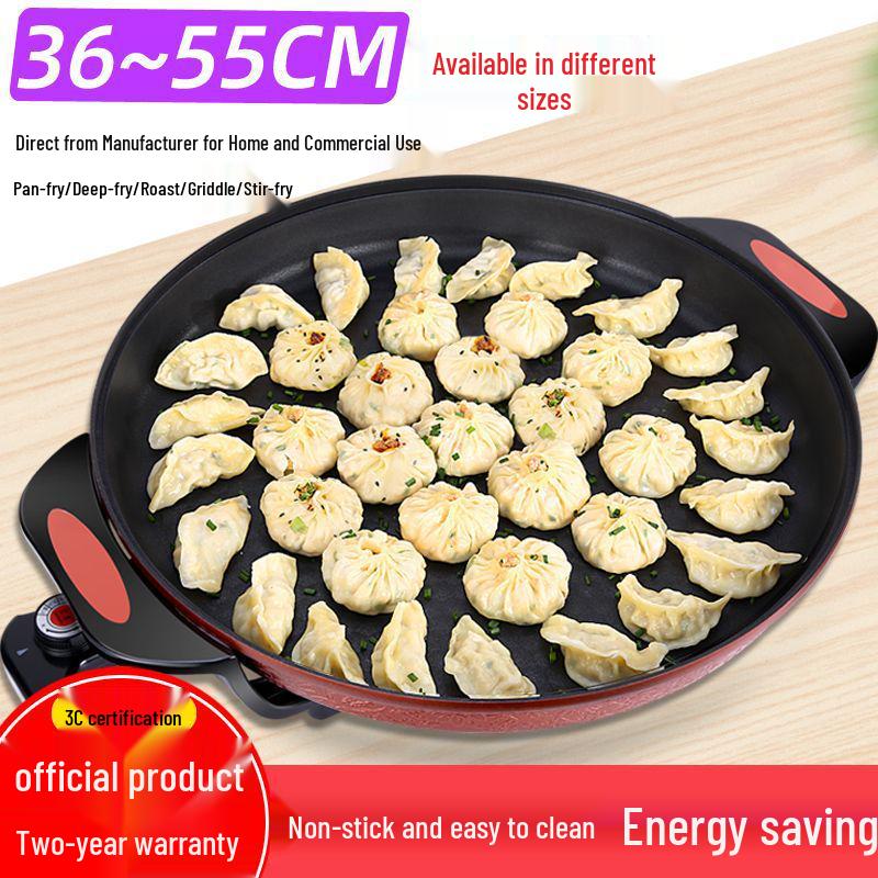 Extragroße antihaftbeschichtete elektrische Grillplatte: Multifunktionale Pfanne zum Frittieren & Backen für Pfannkuchen & Roti