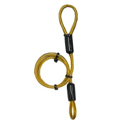 Yamashiro YK-030OR Helmet Cable for Motorcycles, Lightweight, Anti-Theft, Orange, Total Length 16.9 Inches (430 Mm)