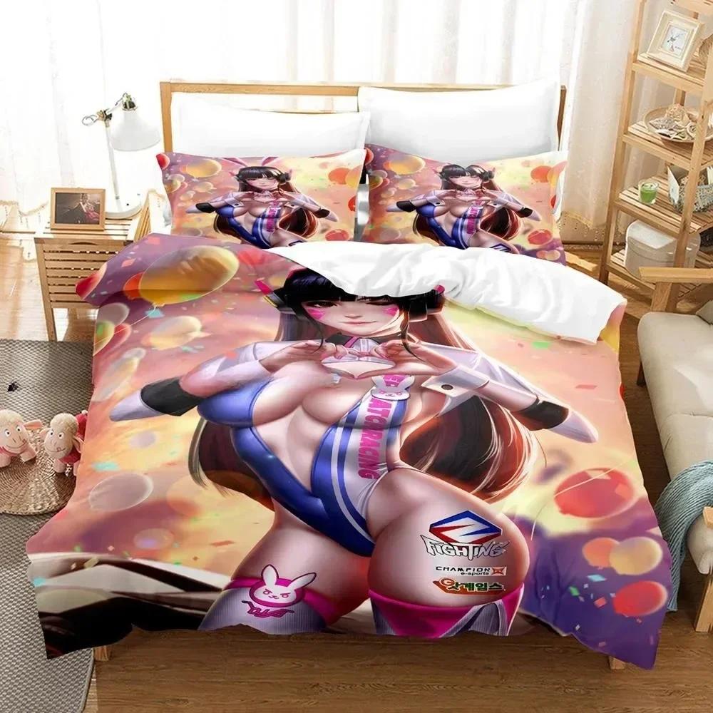 3D Printing  Sexy Girls Overwatch Bedding Set Duvet Cover Sheet Pillowcase Bed Full Queen King Size Comforter Bedroom