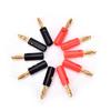 10pcs/lot audio speaker screw banana gold plate plugs connectors 4mm