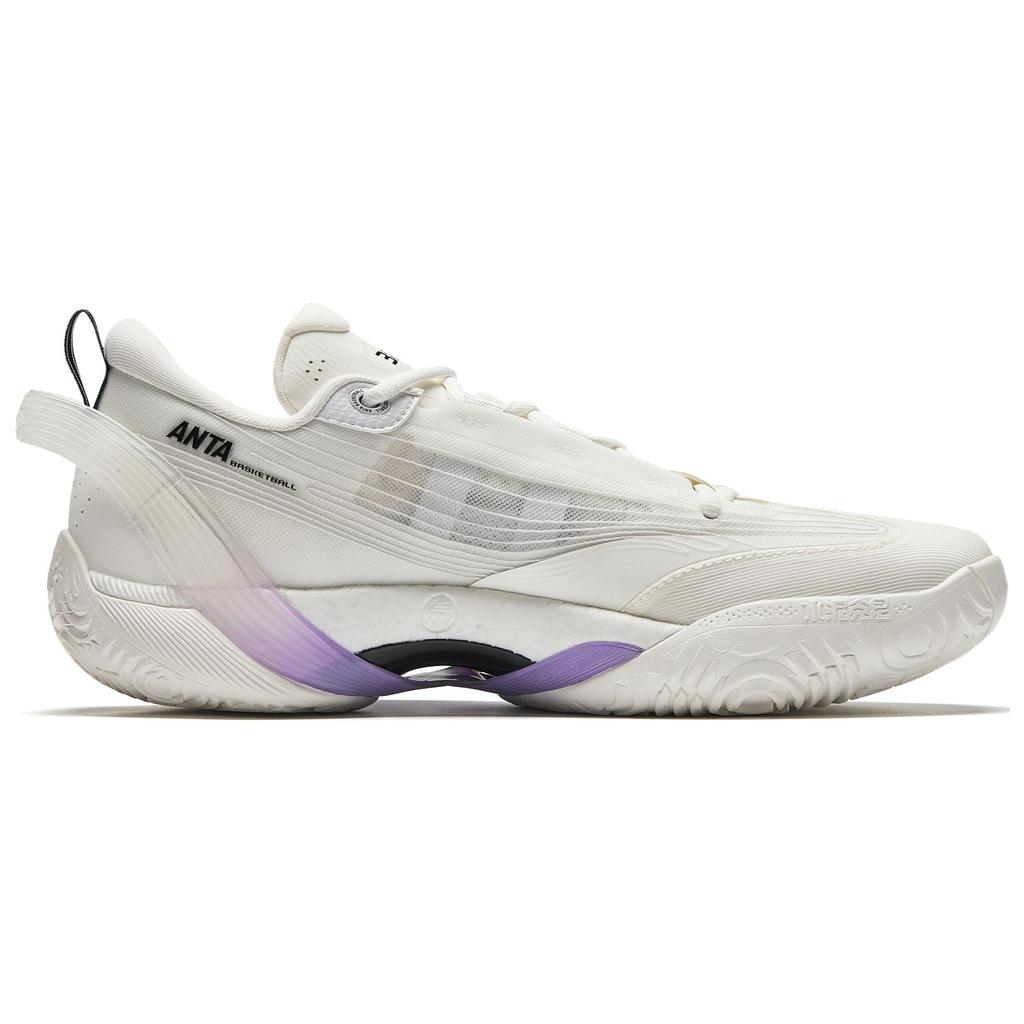 Anta Three Points Rain 1. Generation V2 Zement Nemesis Stickstofftechnologie Zwischensohle Stoßdämpfung Rutschfest Low-Top Basketballschuhe 912421102S-3